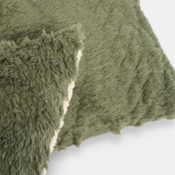 OHS 2 Pack Soft Cosy Cable Knit Design Decorative Square Cushion Covers, Woodland Green - thumbnail 3