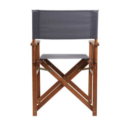 Charles Bentley Fsc Wooden Pair Of Folding Directors Chairs Grey Pop-Up Garden - thumbnail 6