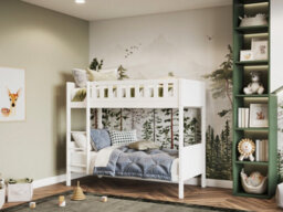 Flair Bea Shorty Wooden Bunk Bed (75X175Cm) - White - thumbnail 2