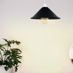 Pair Of 2 Retro Black Metal Ceiling Light Shades  22Cm Easy Fit Pendant Lamps For Living Room & Bedroom - thumbnail 8
