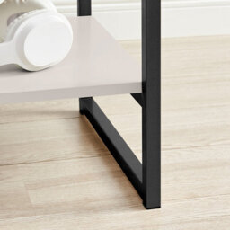 Melody Maison One Drawer Bedside Table - Elle Black Stone Range - thumbnail 4
