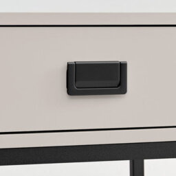 Melody Maison One Drawer Bedside Table - Elle Black Stone Range - thumbnail 3