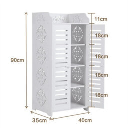 5 Tier Wooden Shoe Rack Storage Shelf Unit Cabinet Organiser Footwear Stand - thumbnail 2