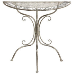 Wyld And Coco Outdoor Bistro Set Grey Metal Iron Frame With Foldable Chairs And Compact Table, 3-Piece - thumbnail 5
