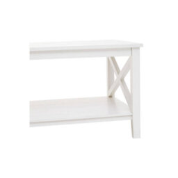 Orsina Ivory Coffee Table, Wood Table For Coffee And Outdoor With Bottom Shelf, Pine Wood & Mdf Tea Table - thumbnail 4