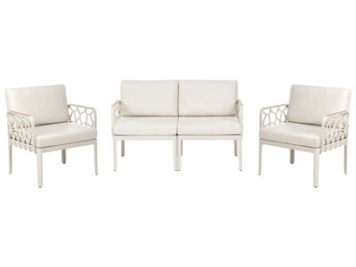 Wyld And Coco Convertible 4-Seater Garden Sofa Set - Modular Outdoor Sofa With Light Beige Cushions - image 1