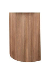 Upton Natural Marble And Wood Pedestal Console Table - thumbnail 8