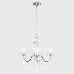 Valuelights Varuna Glass Droplet Ip44 Rated Bathroom Chandelier Pendant Ceiling Light - thumbnail 4