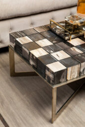 Orsina Relic Coffee Table With Brass Finish - thumbnail 3