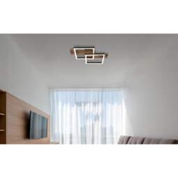 Luminosa Lighting Luminosa Jeffry Integrated Led Semi Flush Ceiling Light Matt Black Led 3000K - thumbnail 6