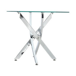 Darphe Modern And Futuristic Clear Glass Top Coffee End Table - thumbnail 2