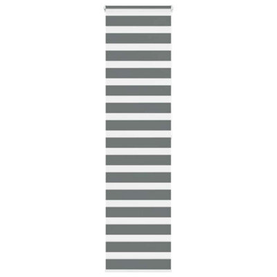 Berkfield Zebra Blind Dark Grey 65X200 Cm Fabric Width 60.9 Cm Polyester - image 1