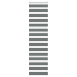 Berkfield Zebra Blind Dark Grey 65X200 Cm Fabric Width 60.9 Cm Polyester - thumbnail 1