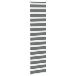 Berkfield Zebra Blind Dark Grey 65X200 Cm Fabric Width 60.9 Cm Polyester - thumbnail 3