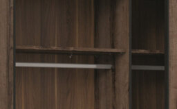 Impact Furniture Large Sliding Door Wardrobe Oak Black Storage Bedroom Furniture 270Cm Luxury Kassel - thumbnail 6