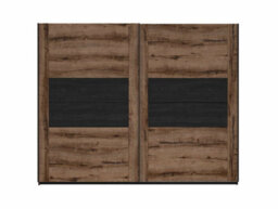 Impact Furniture Large Sliding Door Wardrobe Oak Black Storage Bedroom Furniture 270Cm Luxury Kassel - thumbnail 2