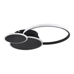 Living And Home 3 Circles Classic Black Finish Starry Sky Led Ceiling Light In White Light For Living Room Dining Room - thumbnail 8