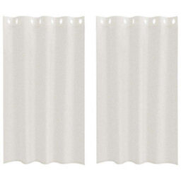 Berkfield Modern Curtains With Curtains 2 Pcs Cream 140 X 175 Cm Polyester