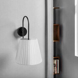 White  Fabric Coolie Lampshade 28Cm With Premium Quality Free A60 Led Bulb - thumbnail 5