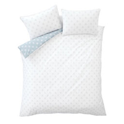 Bianca Fine Linens Esme Floral 200 Thread Count Cotton Reversible Duvet Cover Set With Pillowcase White / Blue - thumbnail 6
