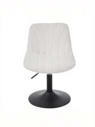 Vasagle Dressing Table Chair, Height-Adjustable Swivel Stool With Backrest, White - thumbnail 4