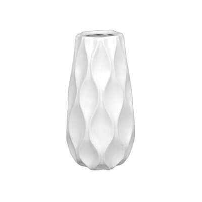 Ceramic Wave Vase Small - White - image 1