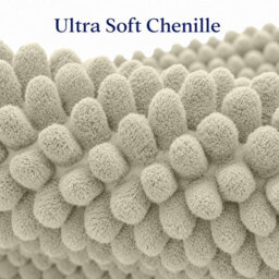 Aspire Homeware Quick Dry Chenille Bathmat Soft Water Absorbent Shower Mat Non-Slip Floor Mat, Cream (L)80Cm X (W)50Cm - thumbnail 4