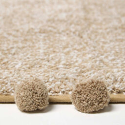 Homescapes Tufted Natural 100% Cotton Bath Mat With Pom Pom Edges 50 X 80 Cm - thumbnail 3