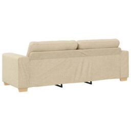 Vidaxl Sofa Set With Cushion With Pillow Cream Fabric - thumbnail 6