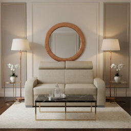 Oslo M 2 Living Room Sofa Adjustable Headrests Mdf Chipboard Frame Polyurethane Foam 170X100X85 100Cm Beige - thumbnail 3
