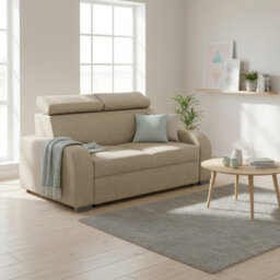 Oslo M 2 Living Room Sofa Adjustable Headrests Mdf Chipboard Frame Polyurethane Foam 170X100X85 100Cm Beige - thumbnail 2
