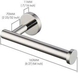 Wall Mounted Chrome Toilet Roll Holder Bathroom - thumbnail 2