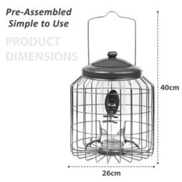 Heavy Duty Hanging Bird Feeder For Peanuts & Fat Balls Garden Wildlife Feed Station - thumbnail 7