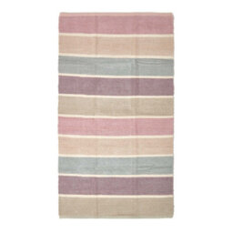 Homescapes Cotton Chenille Striped Rug Blue Beige Purple Grey Natural, 90 X 150 Cm - thumbnail 2