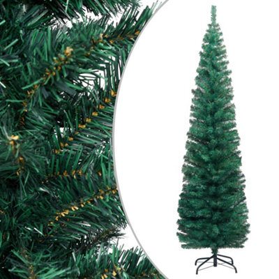 Berkfield Slim Artificial Christmas Tree With Stand Green 240 Cm Pvc - image 1