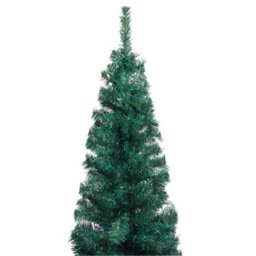 Berkfield Slim Artificial Christmas Tree With Stand Green 240 Cm Pvc - thumbnail 3