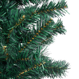 Berkfield Slim Artificial Christmas Tree With Stand Green 240 Cm Pvc - thumbnail 4
