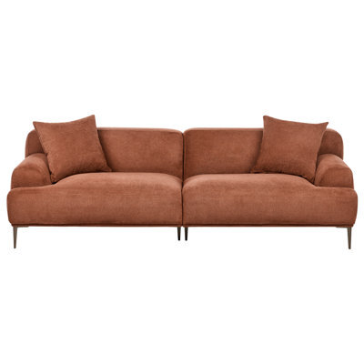 Beliani Sofa 3 Seater Matila Fabric Golden Brown - image 1