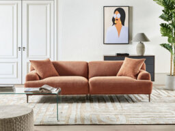 Beliani Sofa 3 Seater Matila Fabric Golden Brown - thumbnail 2