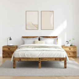 Berkfield Bedside Cabinets 2 Pcs Old Wood 50X40X43.5 Cm Engineered Wood - thumbnail 3