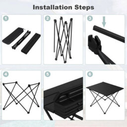 Folding Aluminium Camping Table Portable Outdoor Picnic Camping Garden Table - thumbnail 3