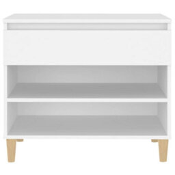 Berkfield Elegant Shoe Cabinet White 70X36X60 Cm Engineered Wood - thumbnail 6