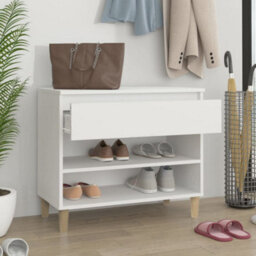 Berkfield Elegant Shoe Cabinet White 70X36X60 Cm Engineered Wood - thumbnail 3