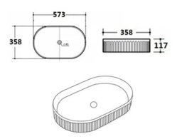 Aveli 800mm Countertop Bathroom Vanity Unit Basin Sink Wall Hung Soft Close Fluted Oak - thumbnail 9
