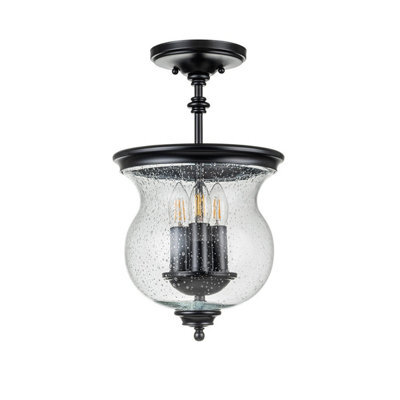 Luminosa Lighting Luminosa Pickering Lane 3 Light Lanterns Pendant Ceiling Light, Black - image 1