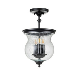 Luminosa Lighting Luminosa Pickering Lane 3 Light Lanterns Pendant Ceiling Light, Black - thumbnail 1