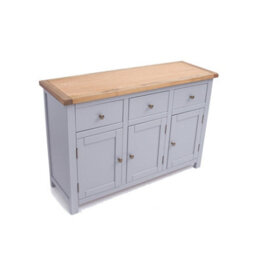Cabinet Bits Mirano Grey 3 Drawer 3 Door Sideboard Brass Knob - thumbnail 3