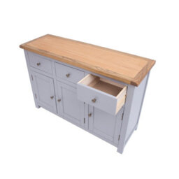 Cabinet Bits Mirano Grey 3 Drawer 3 Door Sideboard Brass Knob - thumbnail 5