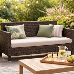 House Of Home Outdoor Bench Cushion Stone 2 Seater 108Cm - thumbnail 5