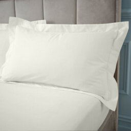 Bianca Fine Linens 180 Thread Count Egyptian Cotton Oxford 50X75Cm + Border Pillow Case With Envelope Closure Cream